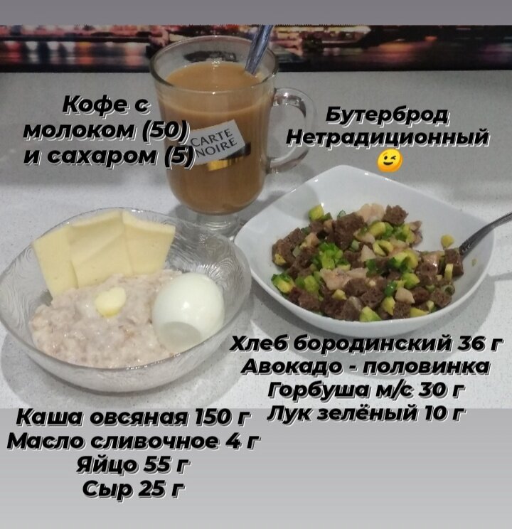 вчерашний завтрак