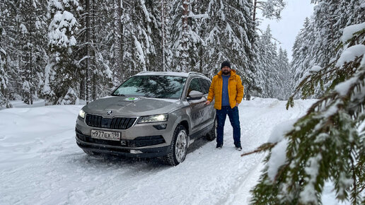 Все застряли, а SKODA KAROQ 4x4 едет по сугробам