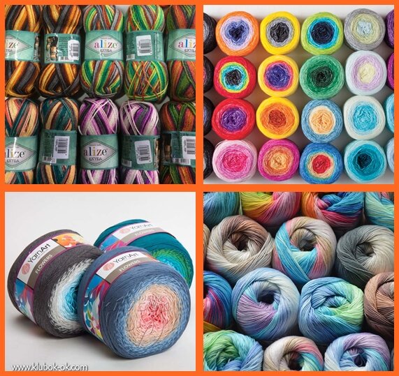 производители практически всех брендов выпускают разного вида секционную пряжу