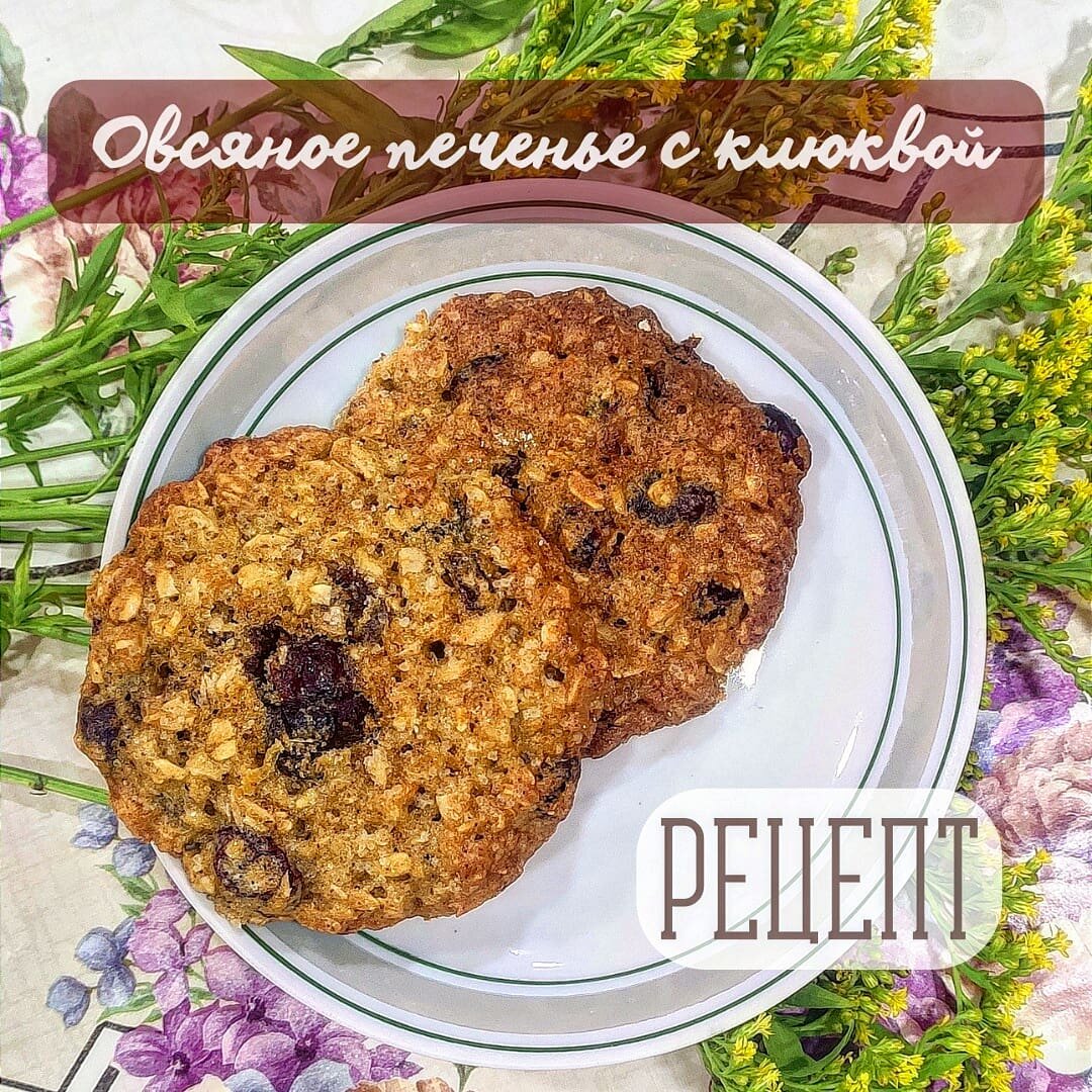 Овсяное печенье с клюквой