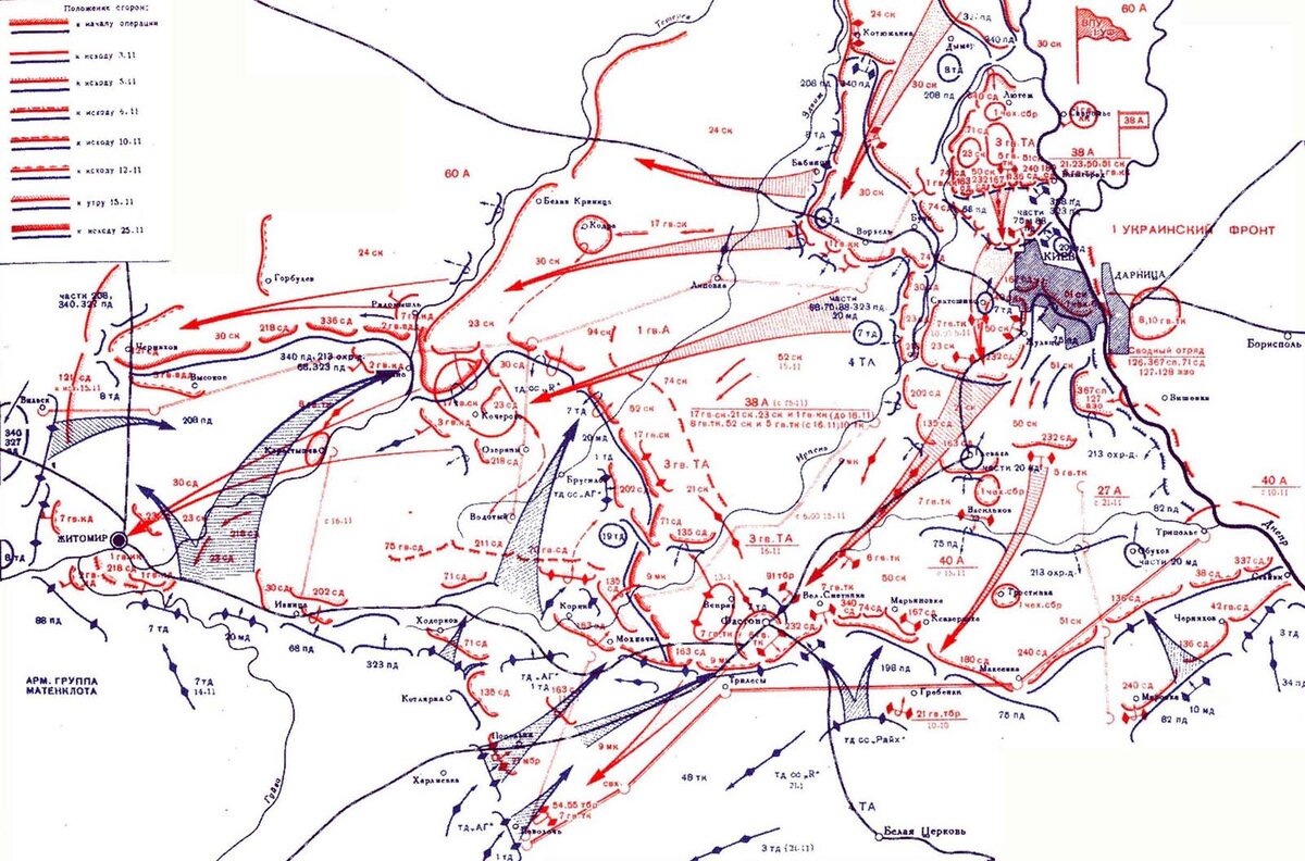 Карта киева боевых действий