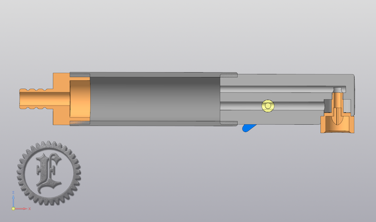 Бензиновая горелка для пайки в разрезе