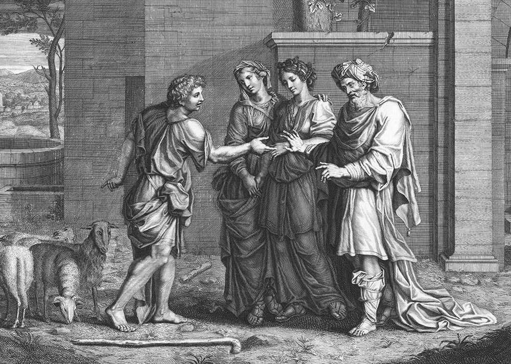 Яков предлагает Лавану жениться на Рахели , Антуан Трувен, 1666-1708