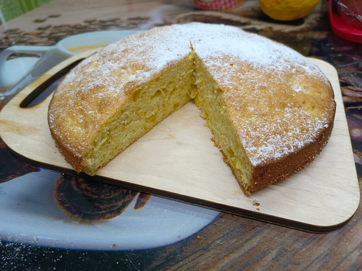 Ароматный, пышный пирог с цедрой и кусочками апельсина. | Люблю готовить |  Дзен