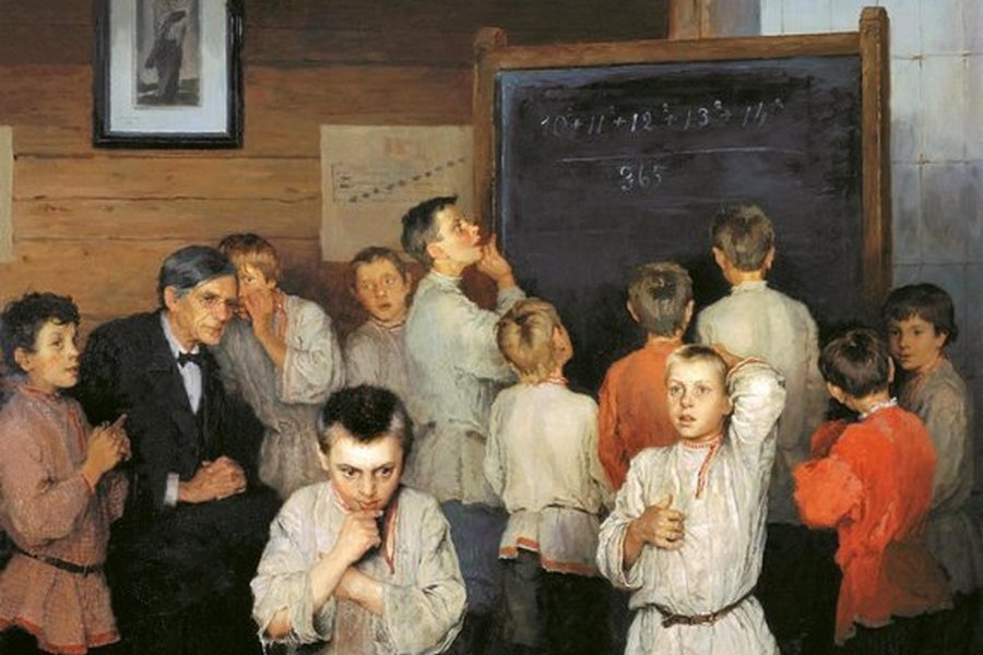 Н.П. Богданов-Бельский "Устный счет в народной школе С.А. Рачинского" 1895 г.