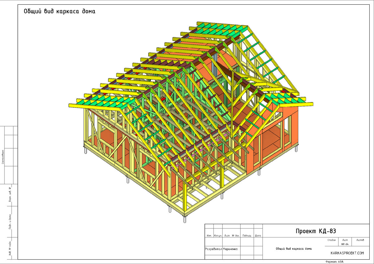 Подробный проект каркасного дома КД-83 | KARKASPROEKT - проекты каркасных  домов | Дзен