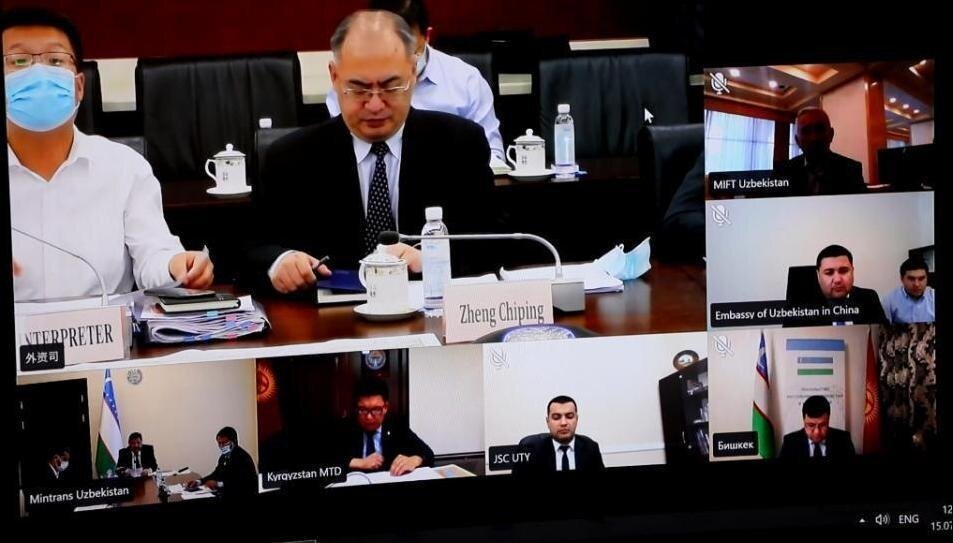 © Пресс-служба Министерства транспорта Республики Узбекистан (Обсуждение проекта в формате онлайн, июль 2020 год)