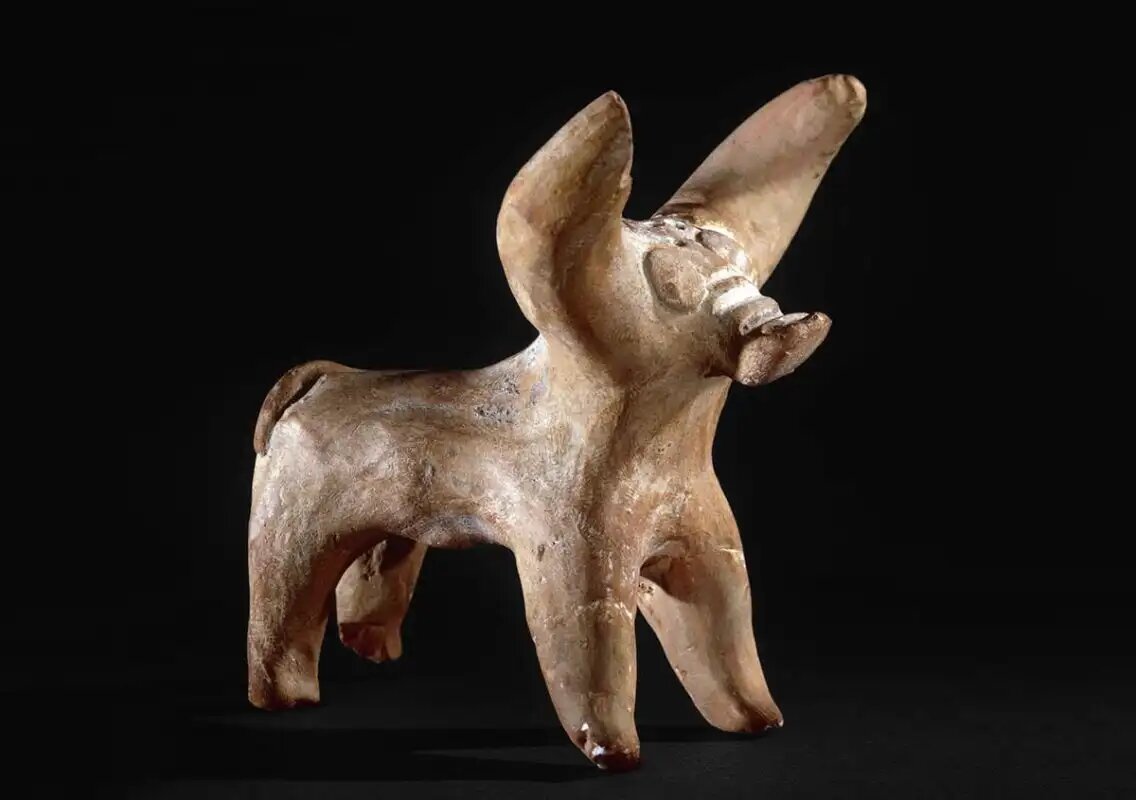 Терракотовый бык, цивилизация долины Инда , 2600-1900 гг. до н.э., Британский музей, Лондон.