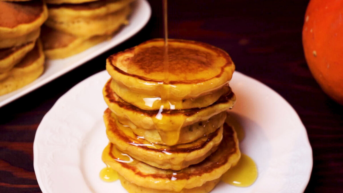    Тыквенно банановые оладьи