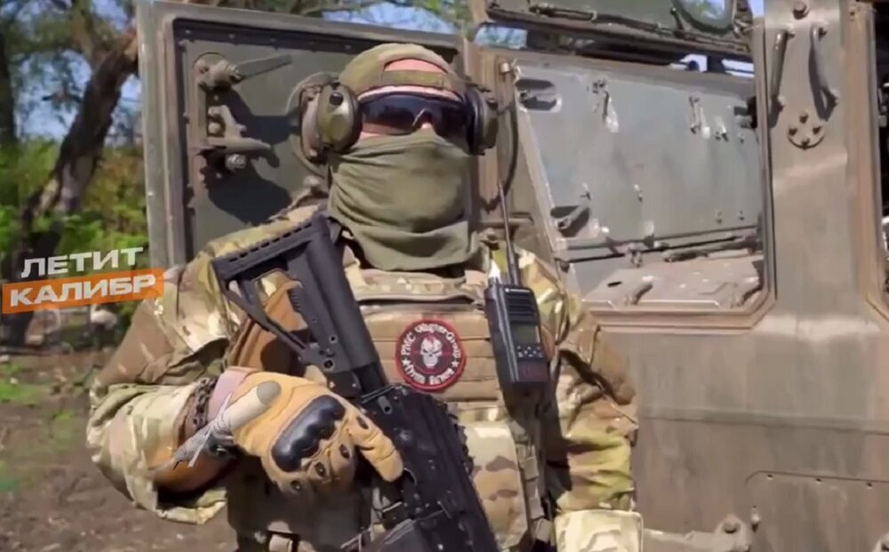 Боец «ЧВК Вагнера». Кадр из видео на ТГ-канале "Летит Калибр"