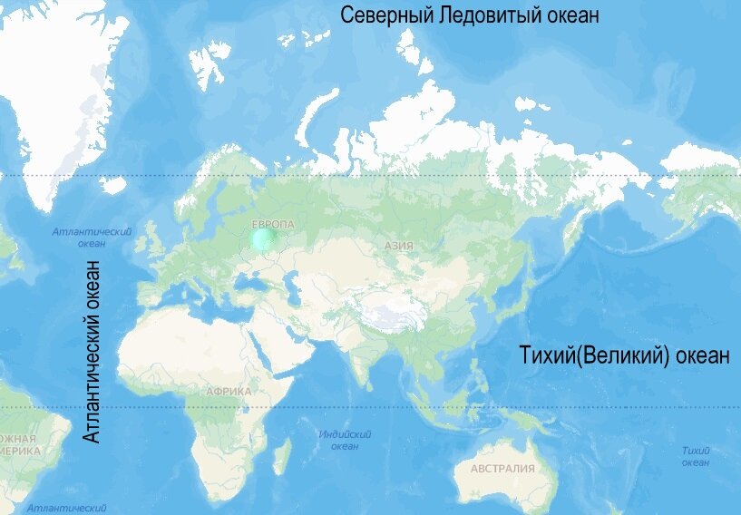 География сервиса. География туризма. Картинка 12 морей России и 3 океана.