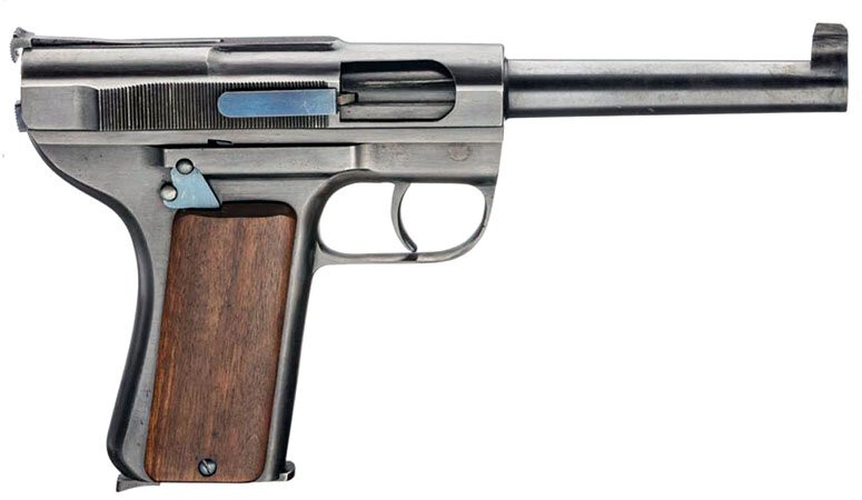 Пистолет Шоубое обр. 1906 года. Вид справа.