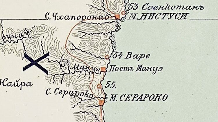 Фрагмент карты морских промыслов, 1905-го года.