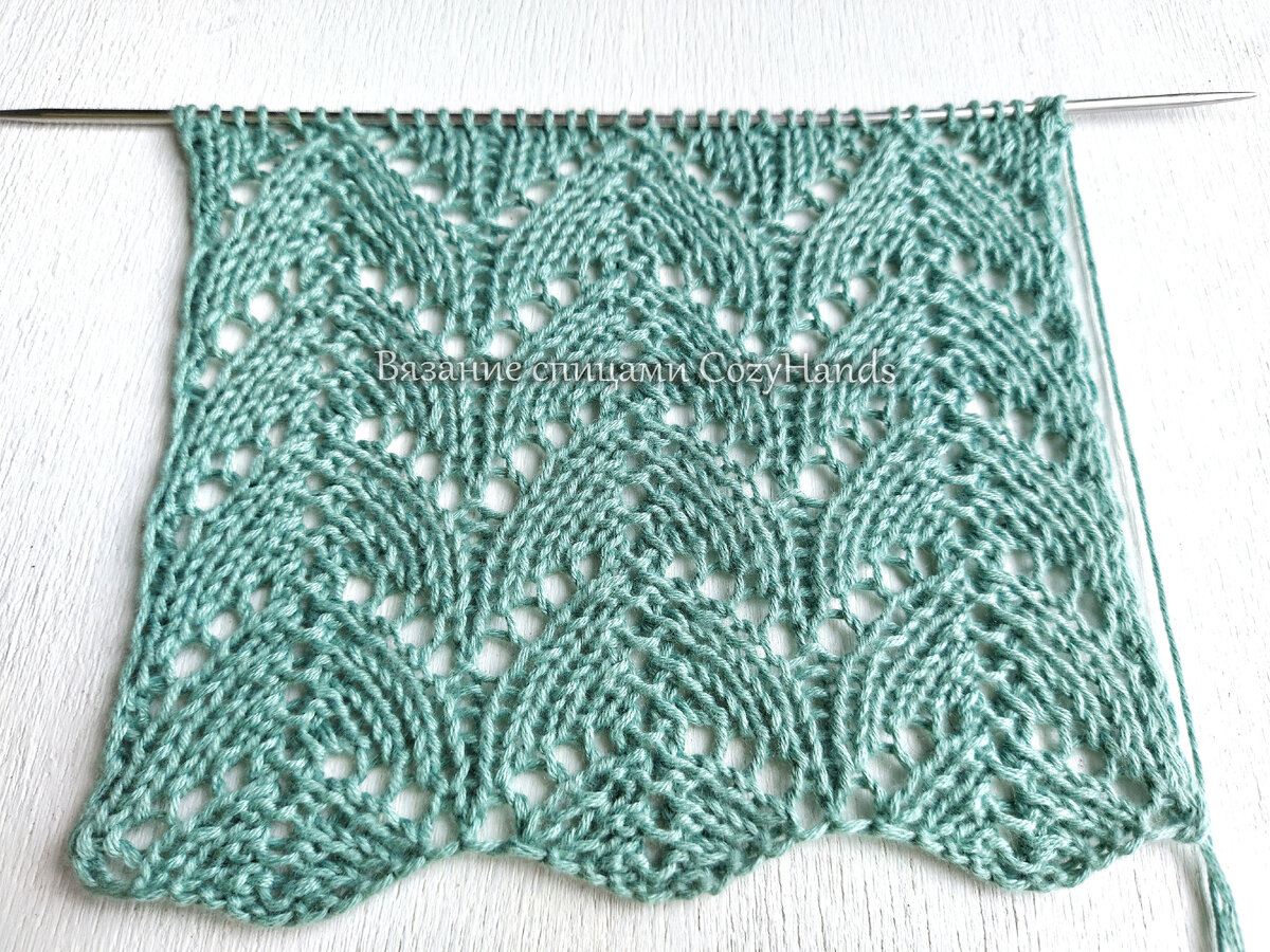 Симпатичный узор для вязания ажурных изделий 
