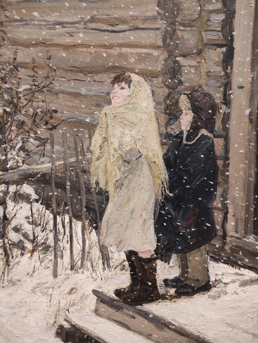 "Первый снег" Пластов Аркадий Александрович, 1949 год. 