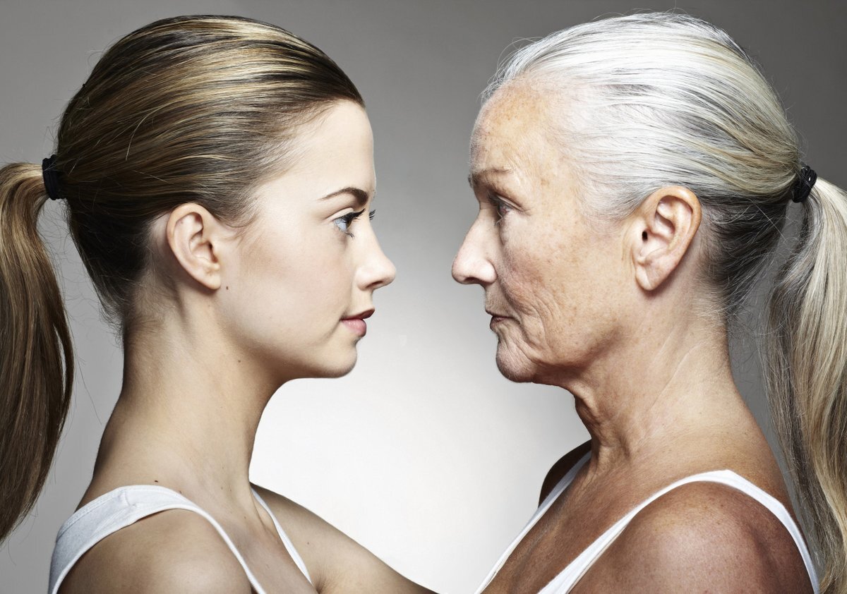 Женщина изменяется. Старение человека. Молодость и старость. Старость и старение. Женщины разных возрастов.
