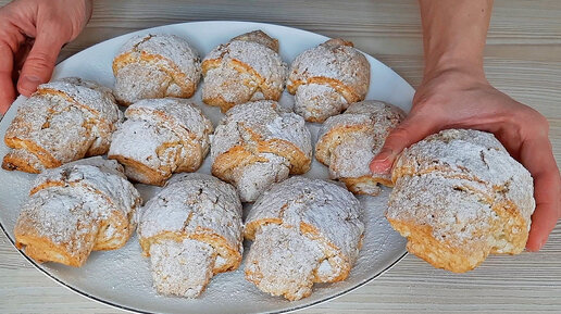 Рецепт домашнего печенья за несколько минут! Творожное печенье к чаю!