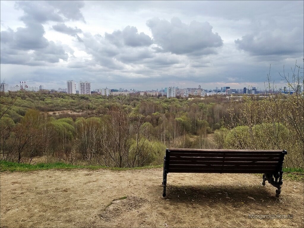 Лавочка у склона чаши