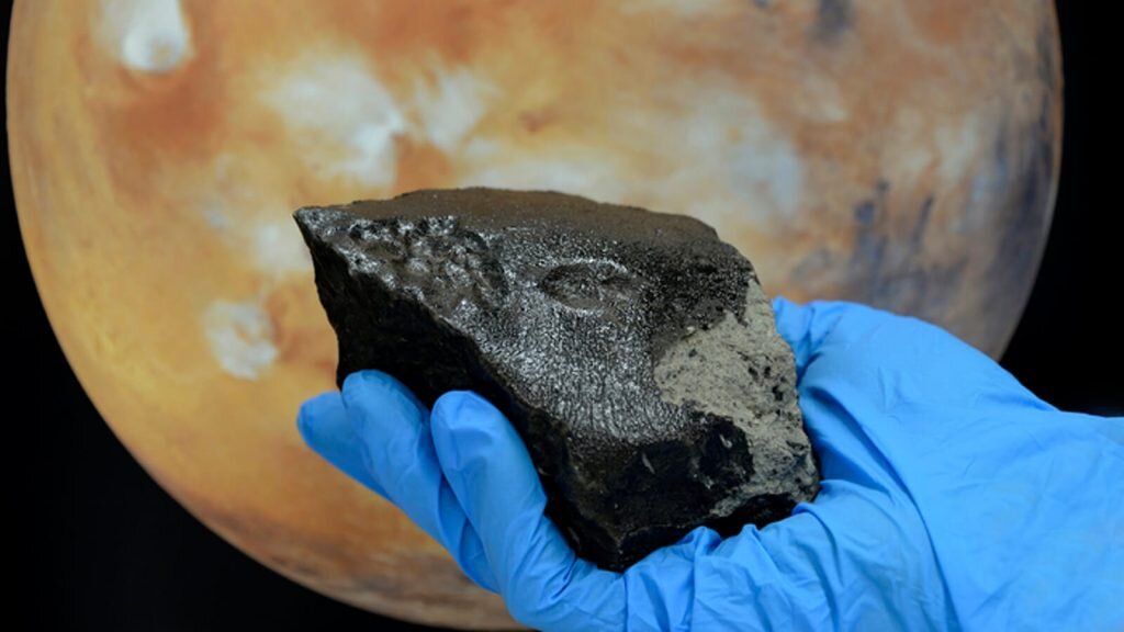 Новое исследование показало, что марсианский метеорит, упавший на Землю 12 лет назад, содержит множество разнообразных органических соединений. Одно из них раньше не наблюдали на Марсе.