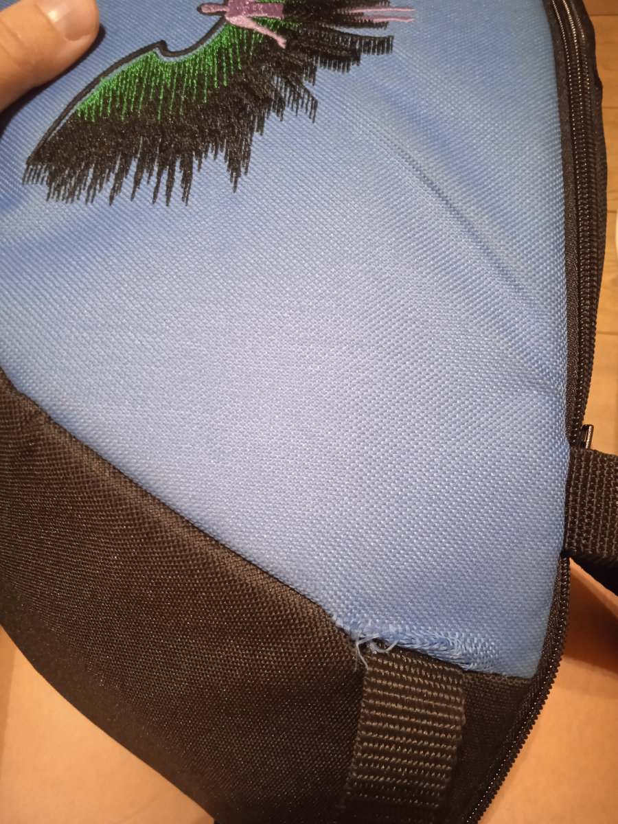 Ручка у футляра начала вырываться. Вот так, "с мясом". Фото автора