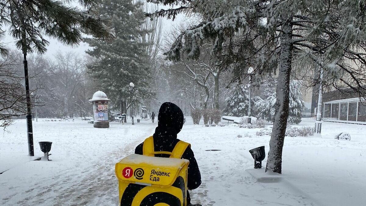     В Ростове за сутки во время метели выпало больше декадной нормы снега — 18,1 миллиметра осадков, об этом сообщила начальник Ростовского гидрометцентра Елена Назарова.