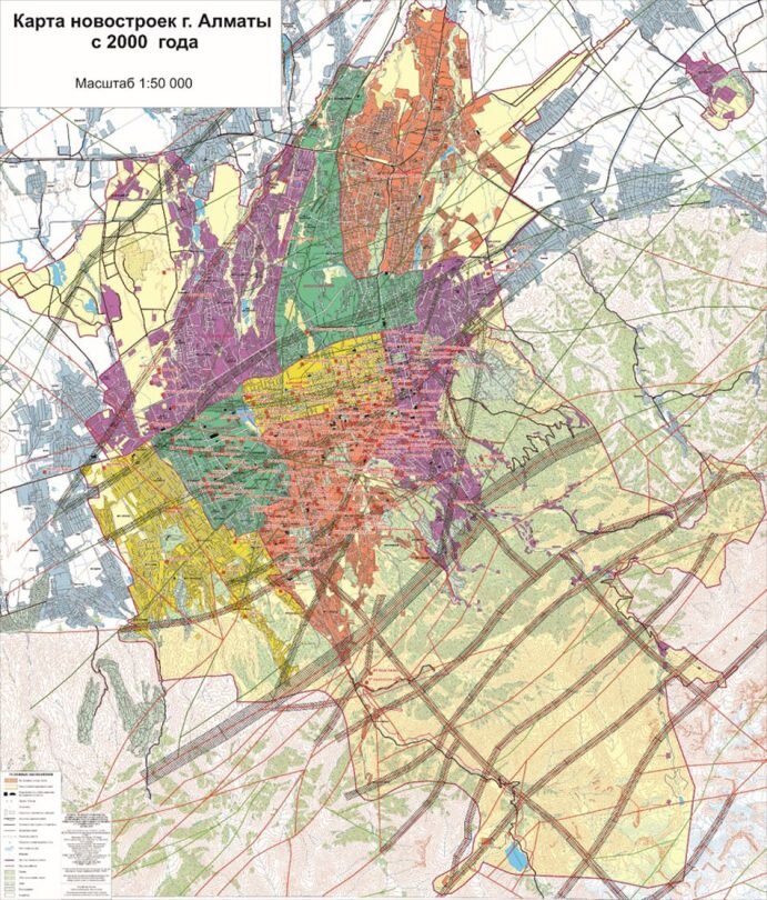 Карта разломов и нанесённые на неё ЖК
