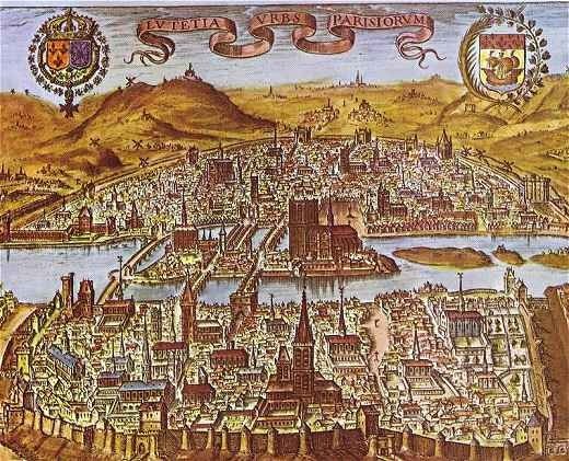 Вид на Париж в начале XVII века