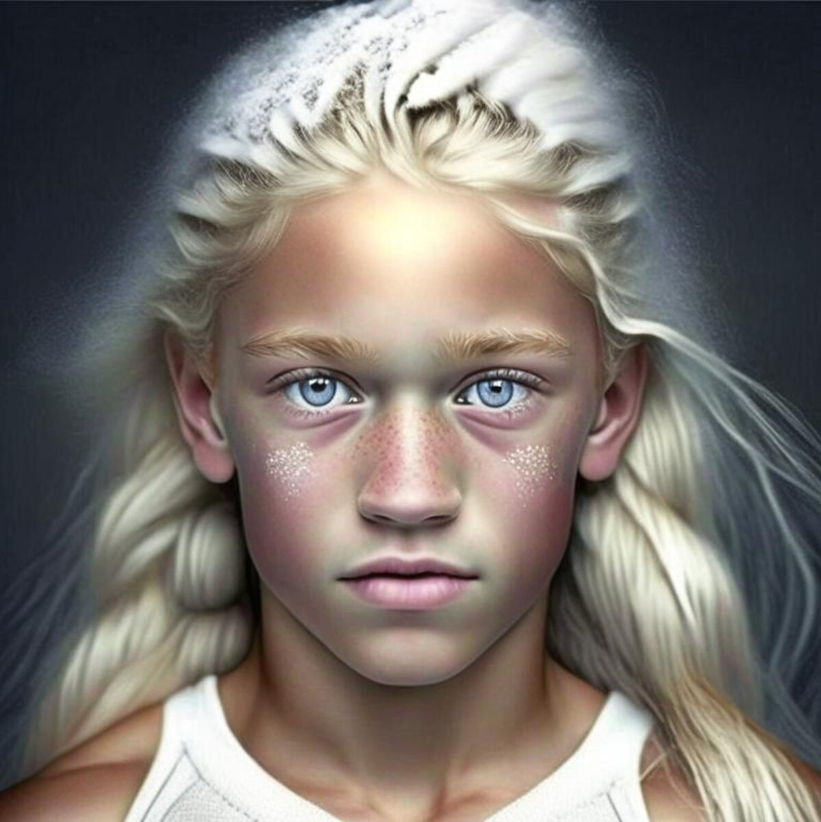 Так бы выглядел ребенок богатыря Алеши Поповича и Снегурочки.  Фото: Сгенерировано нейросетью Kandinsky 2.1