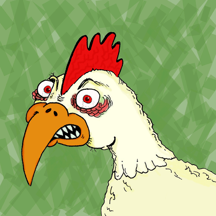 Обиженная курица. Бешеный петух. Бешеная курица. Сумасшедший петух. Злая курица.