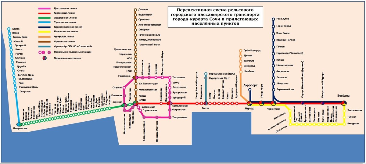 Карта общественного транспорта адлера с остановками