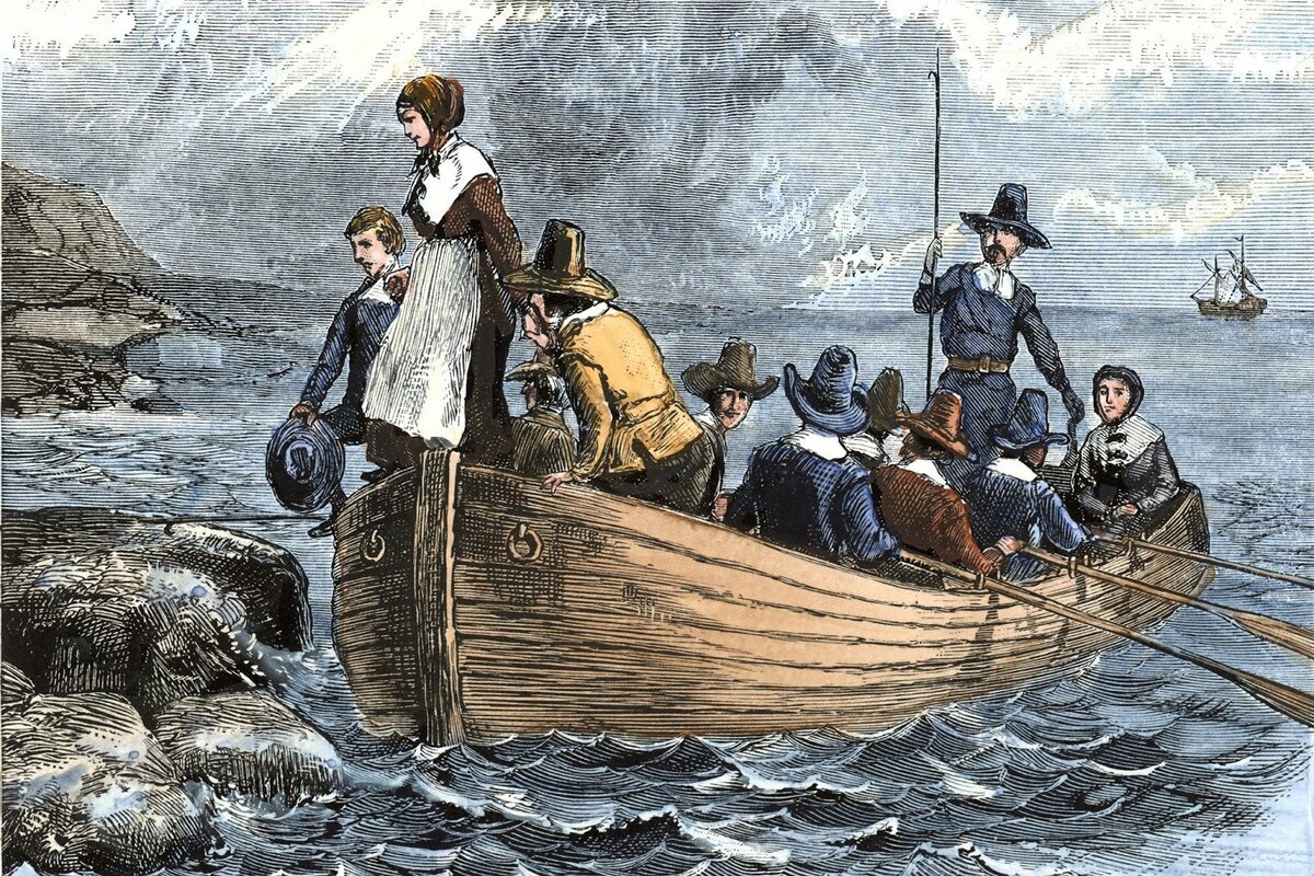 Корабль Mayflower первые поселенцы в Америке