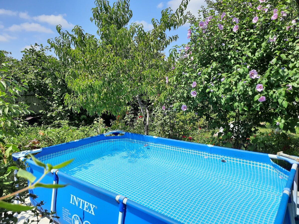 Бассейн небольшой, но больше родителям и не надо, легче такой обслуживать им