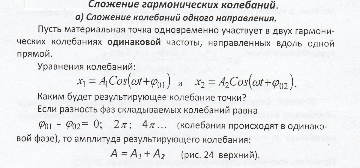 Сложение гармонических колебаний