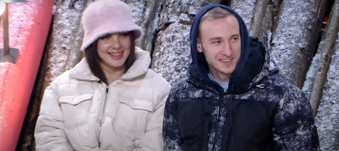Никита Балыкин и Алена Опенченко (фото из эфира на "Ю")