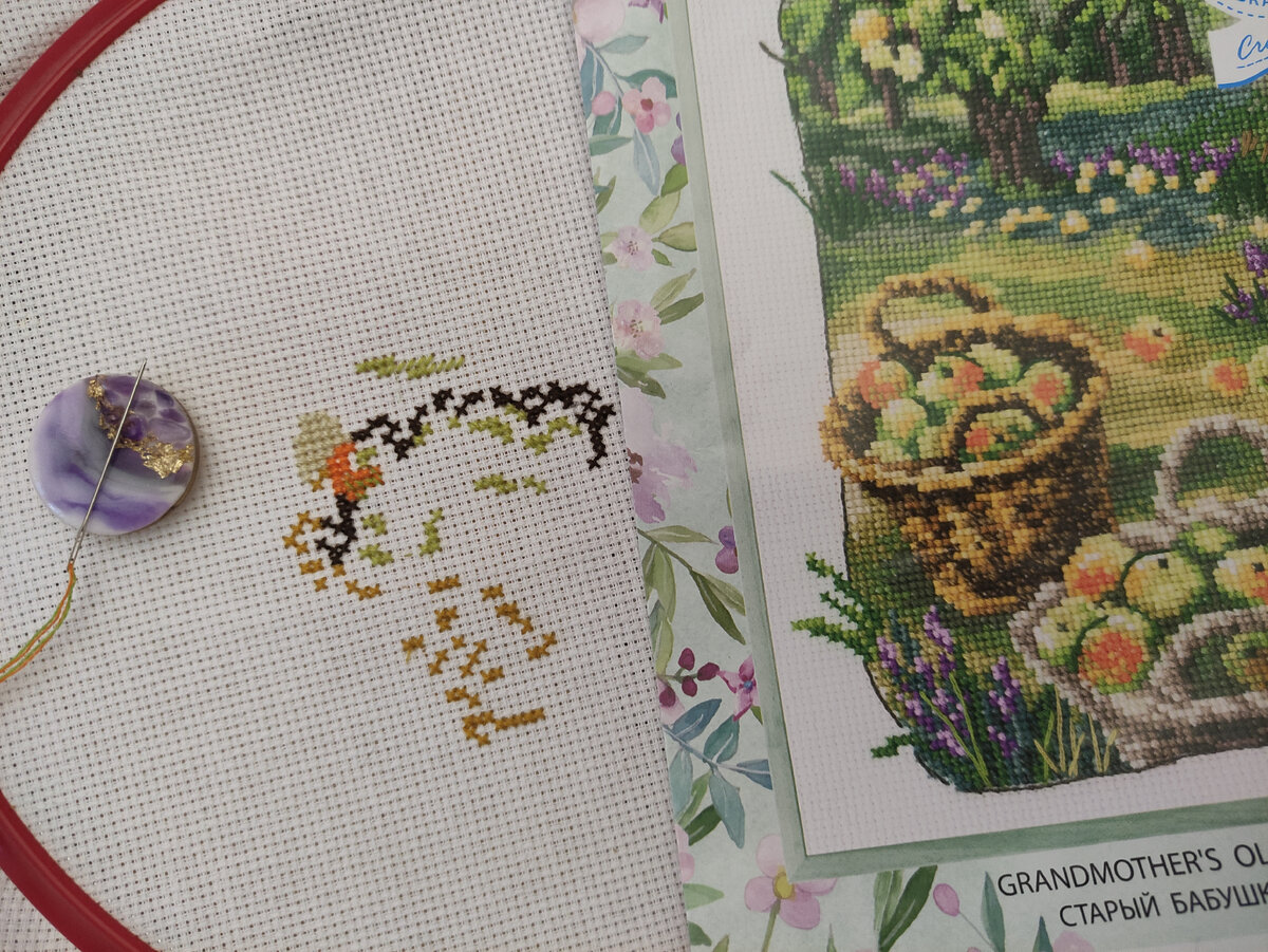 "Старый бабушкин сад" вышиваю по набору от РТО