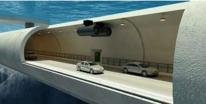  Плавающие мосты на глубине 30 метров под водой.
