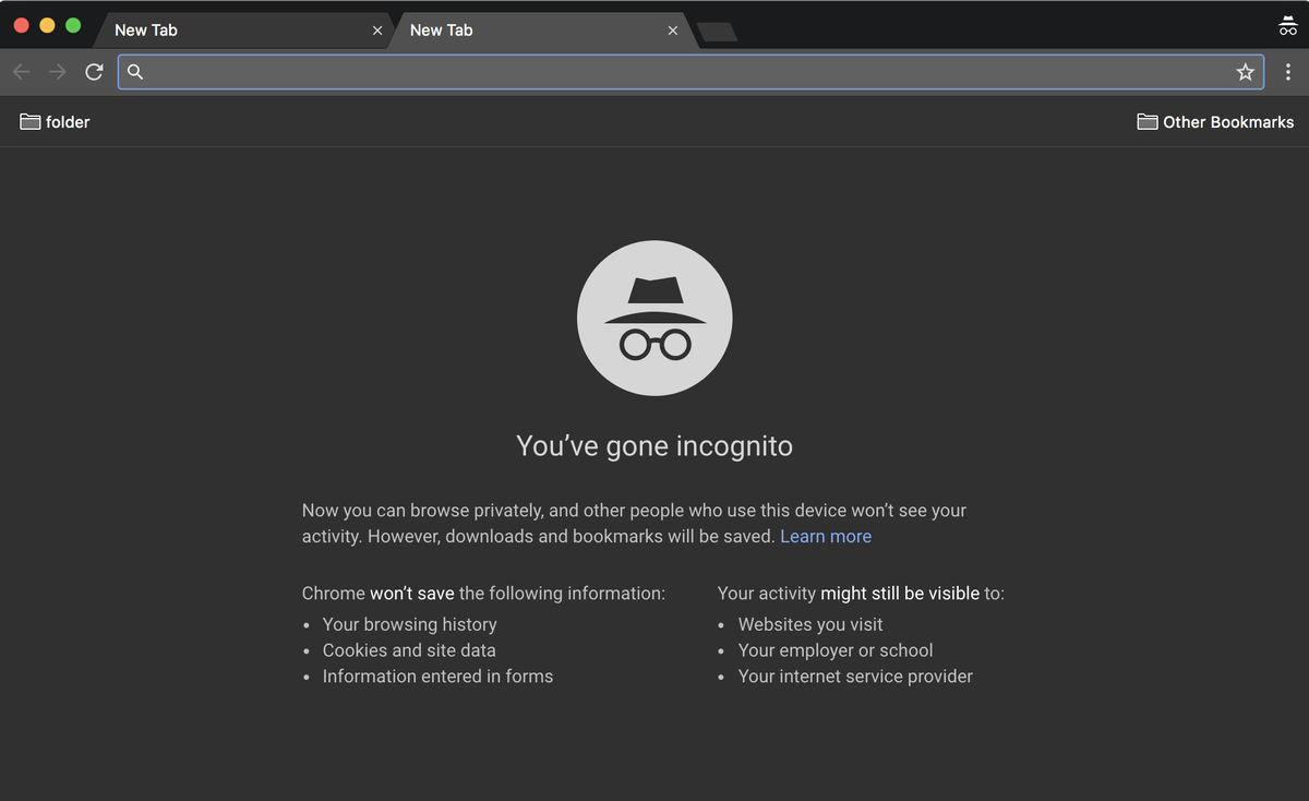 Режим инкогнито в браузере Google Chrome