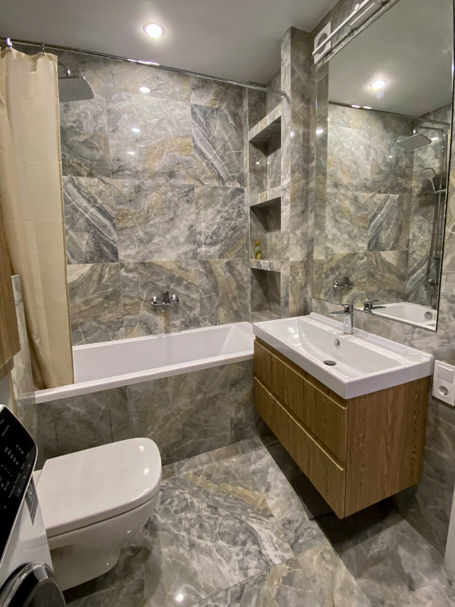 Интерьер покупателя магазинов КераМир с керамогранитом из коллекции Canyon от Kerranova