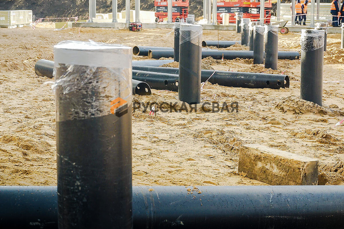 Монтаж винтовых свай от компании Русская Свая