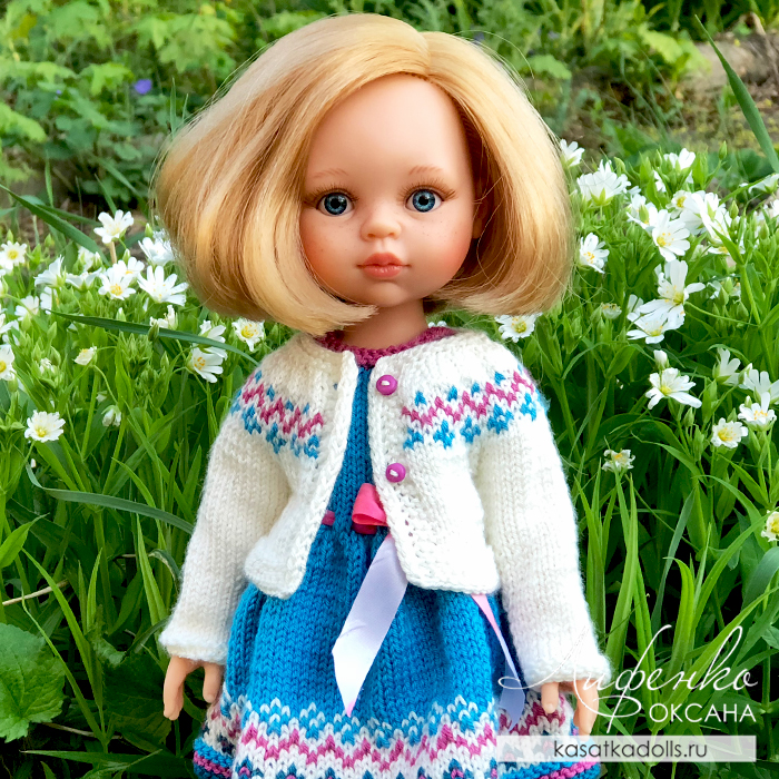 вяжем кофту для кукол спицами