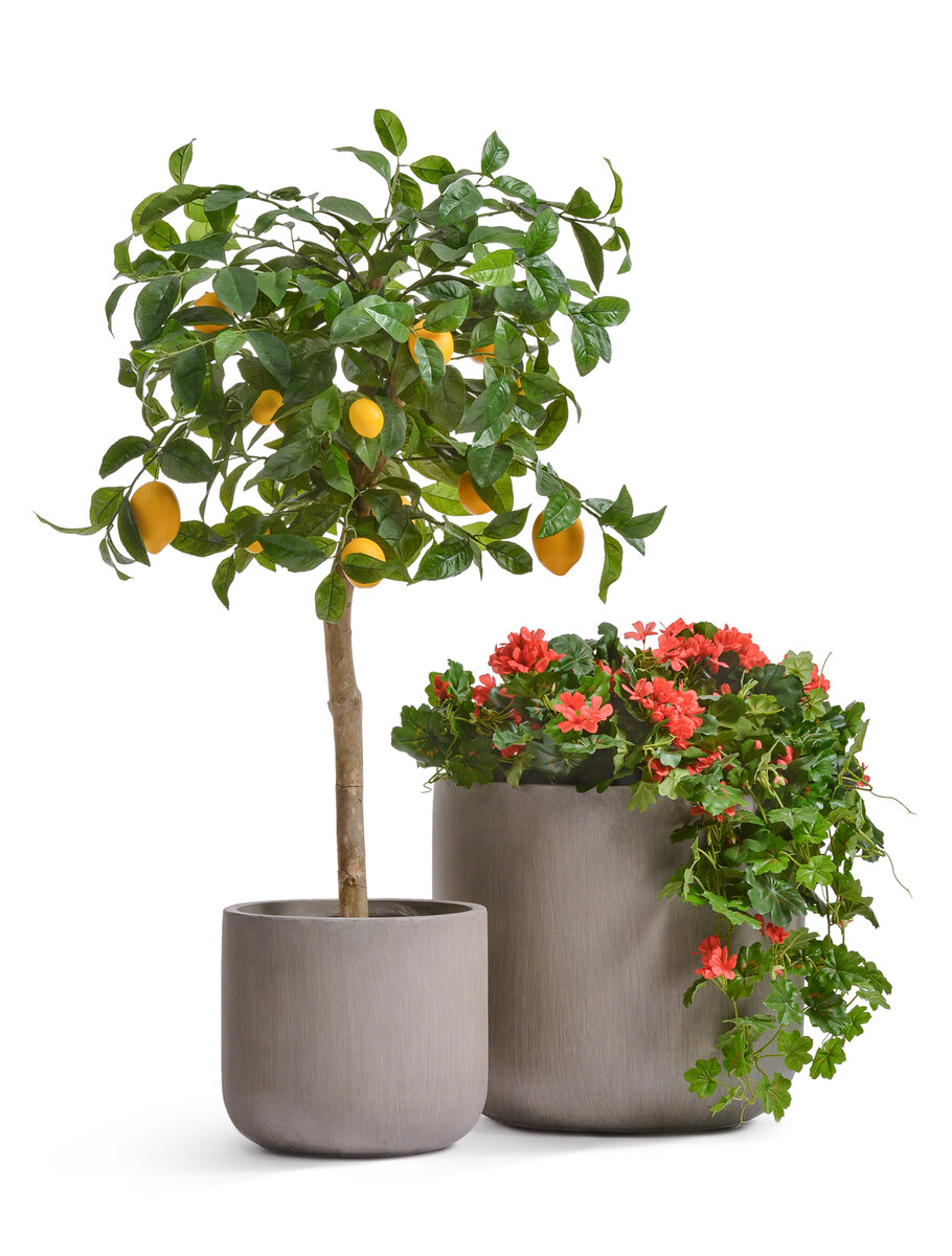 Искусственная герань Treez Collection в кашпо Treez Ergo