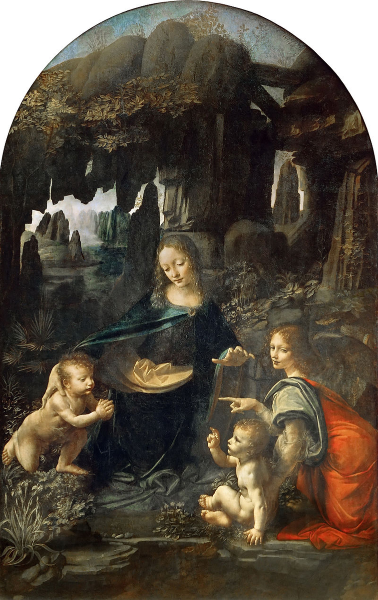Леонардо да Винчи "Мадонна в гроте". Милан, 1483-1486.