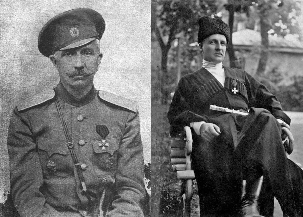 Пётр Николаевич Краснов (1869 — 1947) и Павел Петрович Скоропадский (1873 — 1945).