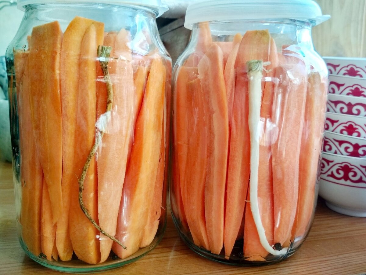 Морковка готова к ферментации. Фото автора.