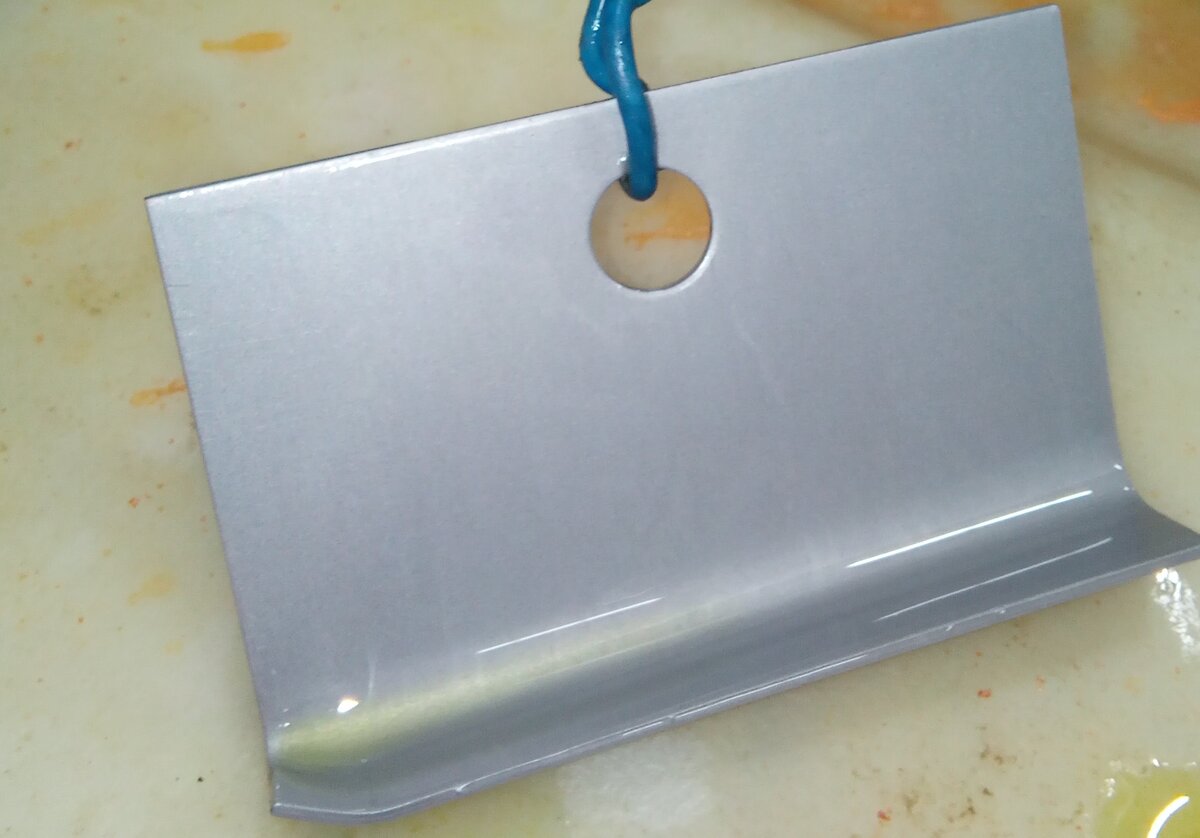 Ровная травленная пластина перед покрытием