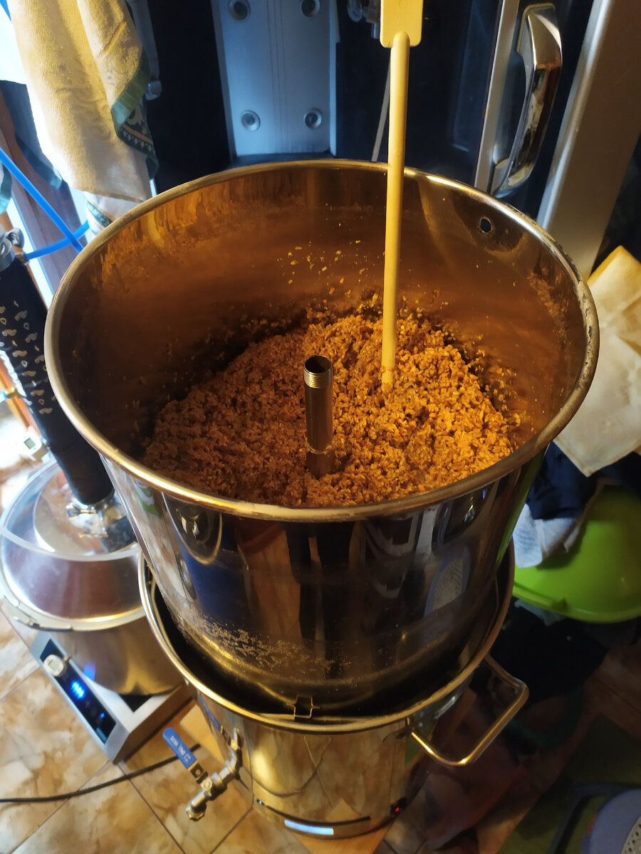 Пивная дробина после промывки.