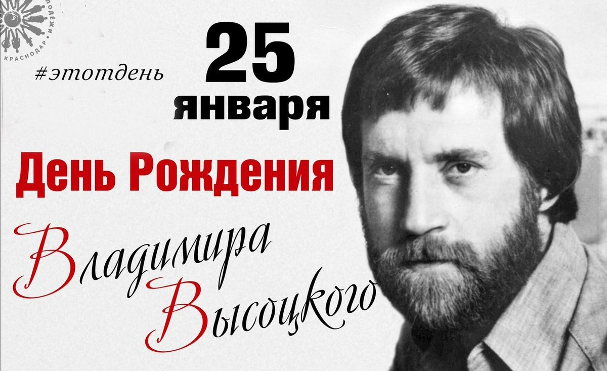 День рождения высоцкого владимира семеновича. 25 Января день рождения Владимира Высоцкого. Вечер памяти Высоцкого 2023.