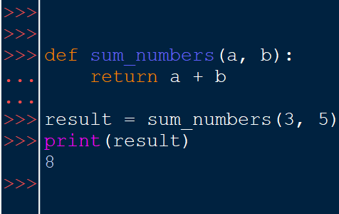 Чтобы вызвать функцию, просто используйте ее имя, за которым следует набор круглых скобок, содержащих все необходимые аргументы
