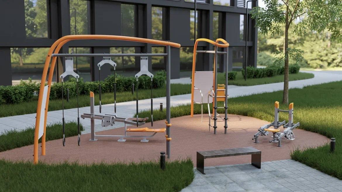 3d-визуализация проекта спортивной площадки Шелби Форс