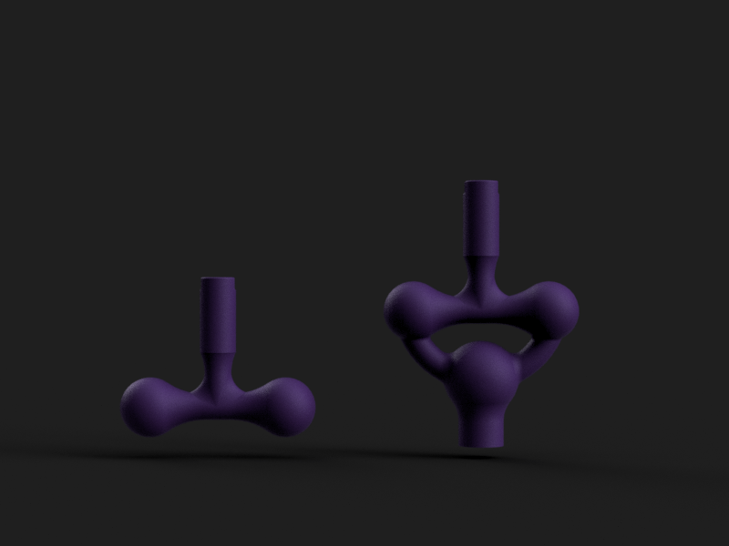 Слева - модель без литника, справа - модель с установленным литником 